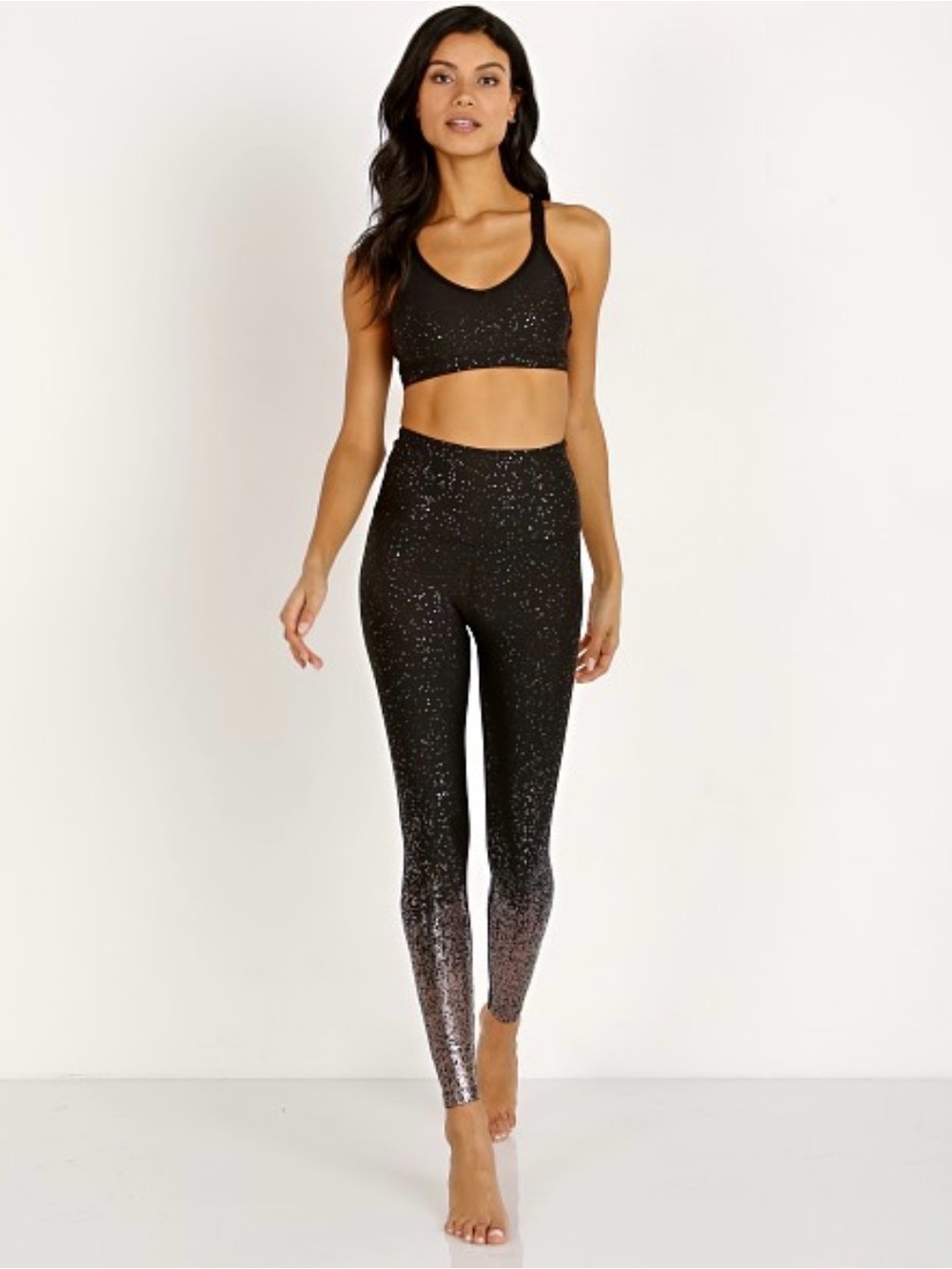 Beyond Yoga Alloy Ombré High Waisted Midi Legging Black Gunmetal